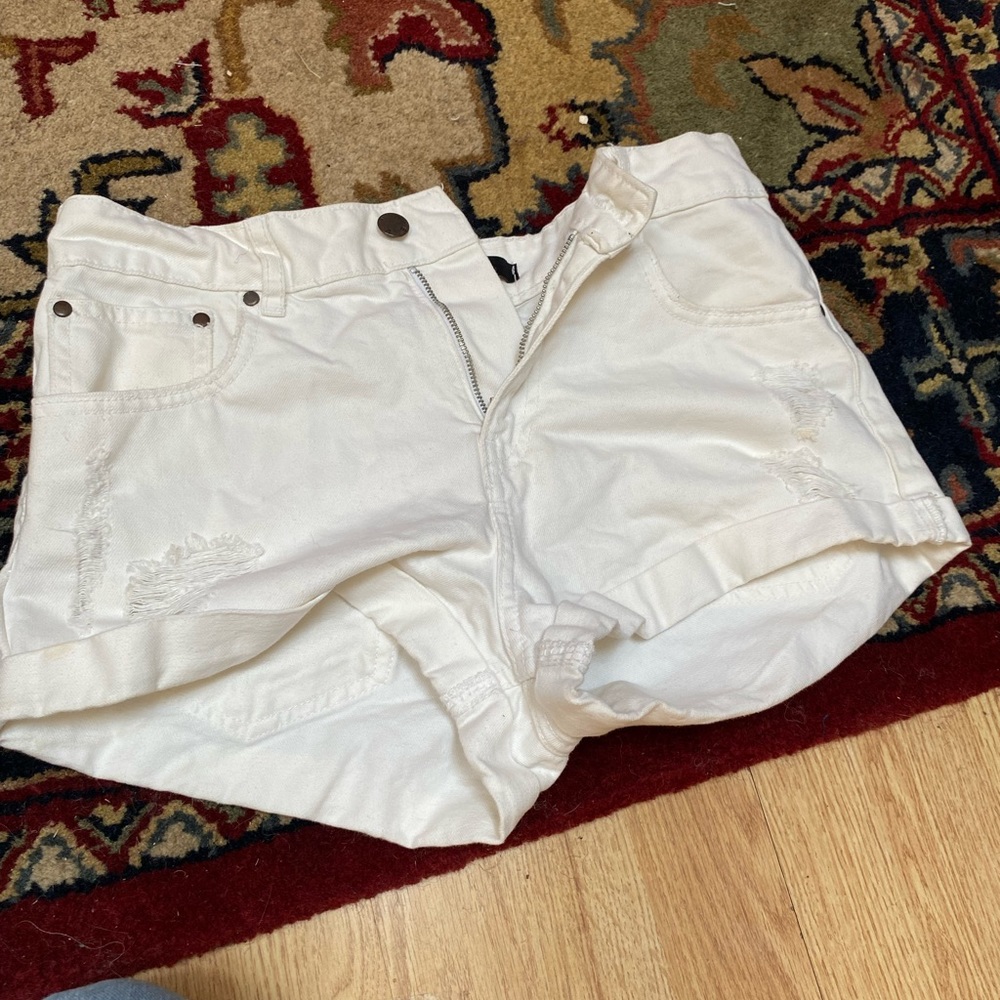 white EVN1 short shorts. size 27. worn 3 times